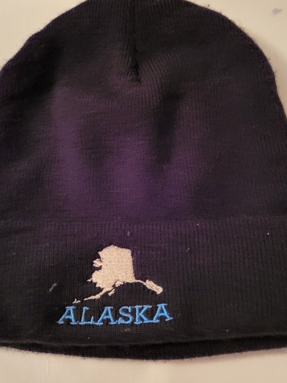 New Black Knit Cap, Alaska Embroidered